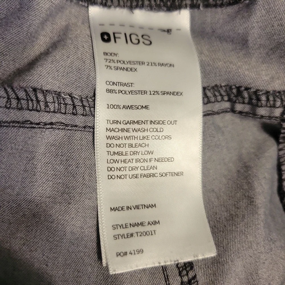 FIGS Kade Cargo Scrub Pants Gray Size XL-T